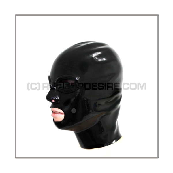 Under mask for gas mask hoods - with tinted eye glasses and fastening knobs for gags